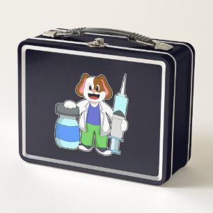 Perro como Médica con jeringas