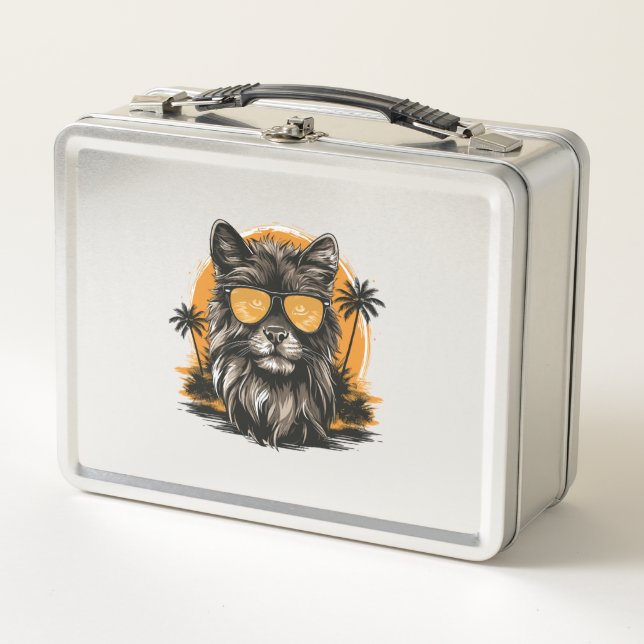 Perro con gafas de sol Playa Retro (Anverso)