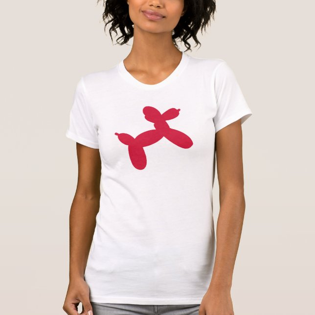 Perro con globo - Bella Canvas Camiseta de finas J (Anverso)