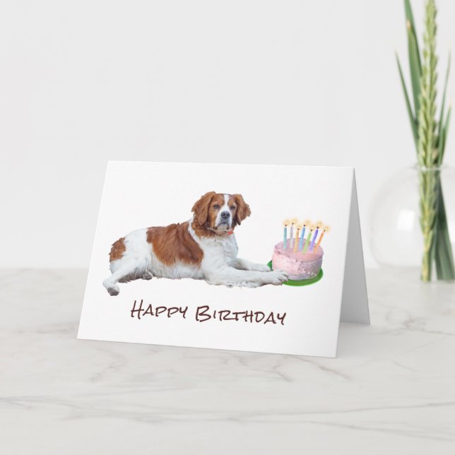 Perro con tarjeta de cumpleaños para pasteles (Anverso)