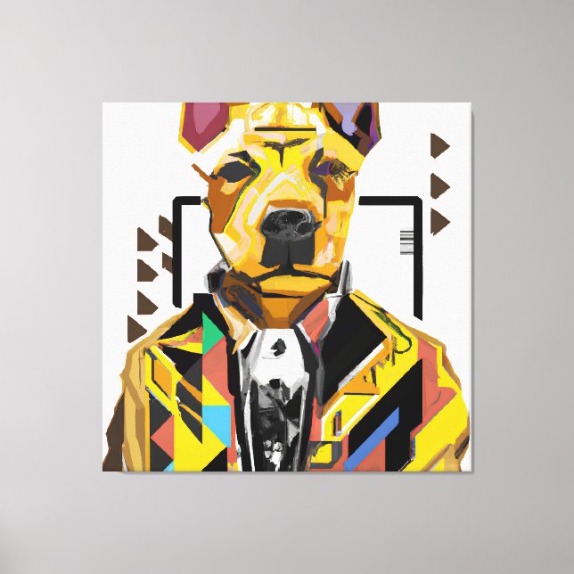 Perro con traje: Arte digital (Anverso)