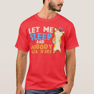 Perro corgi durmiente, camisa dorsal, pijama1233