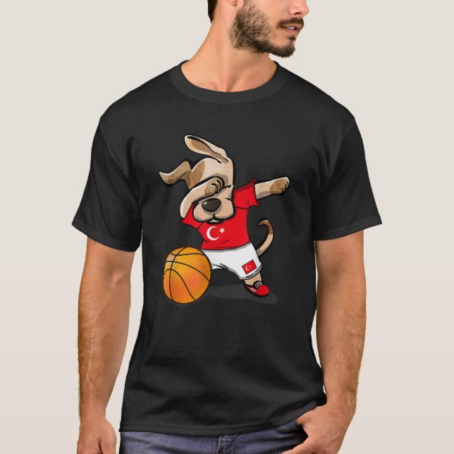 Perro Dabbing Baloncesto Turquía Jersey Bball turc (Anverso)