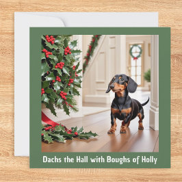 Perro Dachshund Animal Humor Divertido Navidad