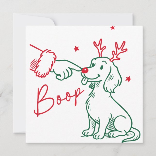 Perro Dachshund de Navidad Boop (Anverso)