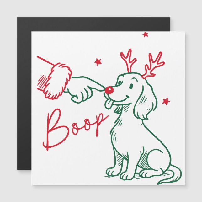 Perro Dachshund de Navidad Boop (Anverso/Reverso)