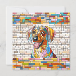 Perro Dachshund - mosaico doxie-colorido