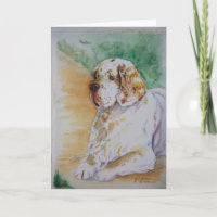 Perro de aguas de Clumber - mi tarjeta de