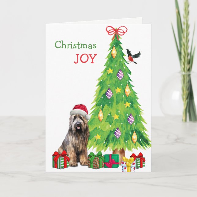 Perro de Briard, Ave y Árbol de Navidad (Anverso)