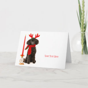 Perro de caniche de juguete del navidad