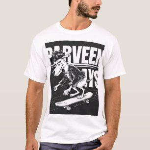 Perro de caricatura de Guay en una camiseta de car