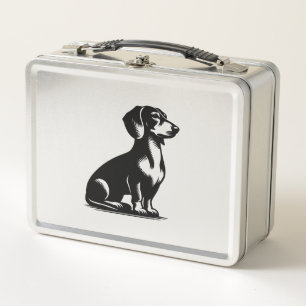 Perro de caza clásico dibujo vintage de dachshund 