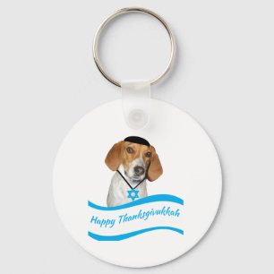 Perro de caza divertido w Yamaka del llavero de