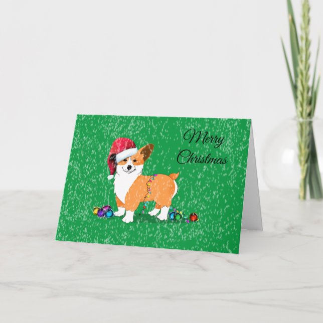 Perro de Corgi de Navidad de Feliz (Anverso)