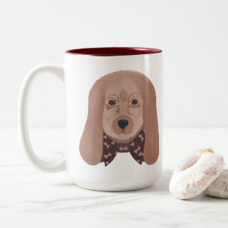 Perro de Cute Hound Big Oars Pintando tazas de caf