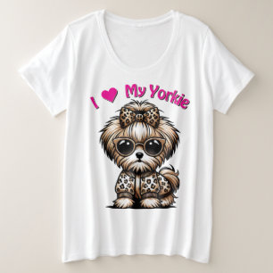 Perro de Cute Terrier Yorkshire "Amo a mi Yorkie"
