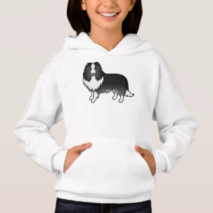 Perro de dibujos animados adorable Bi-Black Shetla