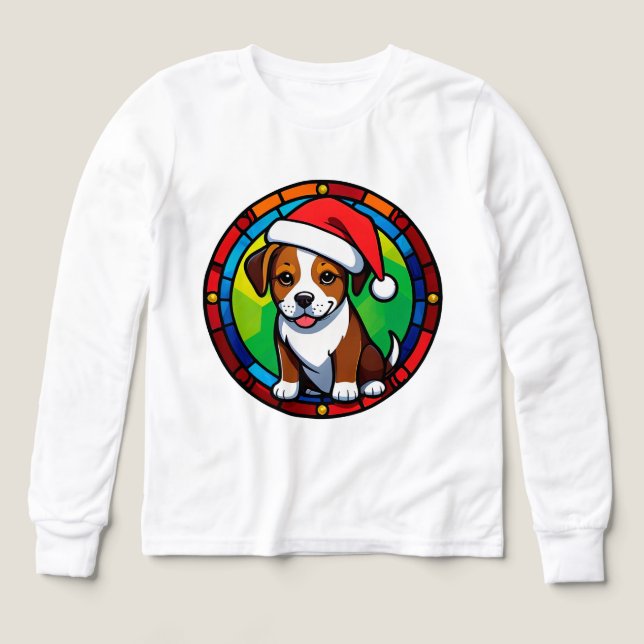 Perro de dibujos animados festivos de Navidad (Diseño frontal)