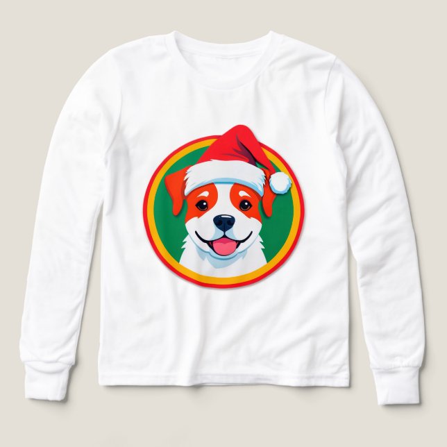 Perro de dibujos animados festivos de Navidad (Diseño frontal)