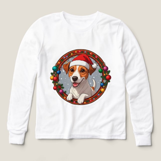 Perro de dibujos animados festivos de Navidad (Diseño frontal)