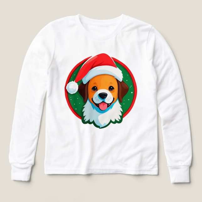 Perro de dibujos animados navideños festivos (Diseño frontal)