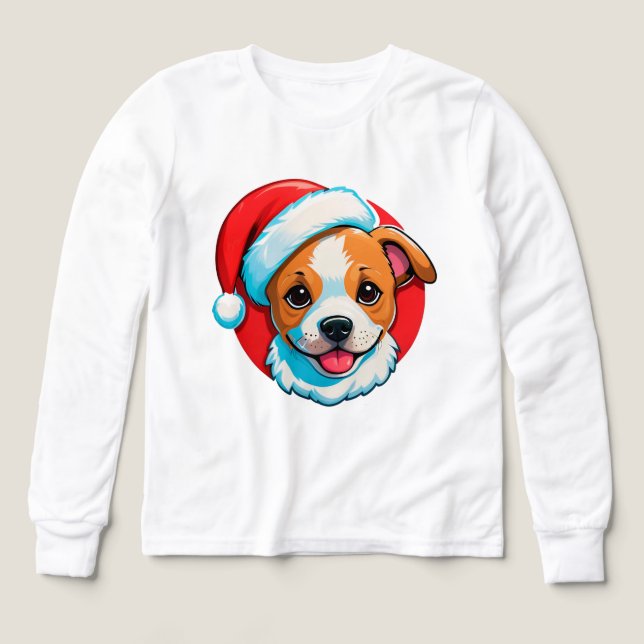 Perro de dibujos animados navideños festivos (Diseño frontal)