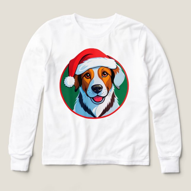 Perro de dibujos animados navideños festivos (Diseño frontal)