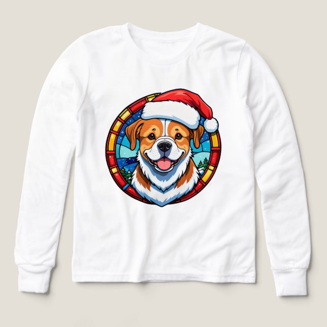 Perro de dibujos animados navideños festivos (Diseño frontal)