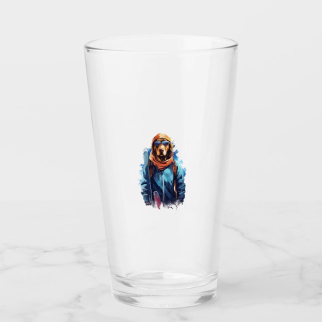 Perro de esquí con gafas de esquí  5 (Anverso)