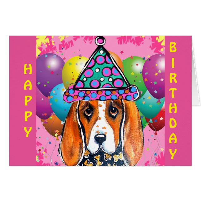 Perro de fiesta de sabueso de Bassett (Anverso (Horizontal))