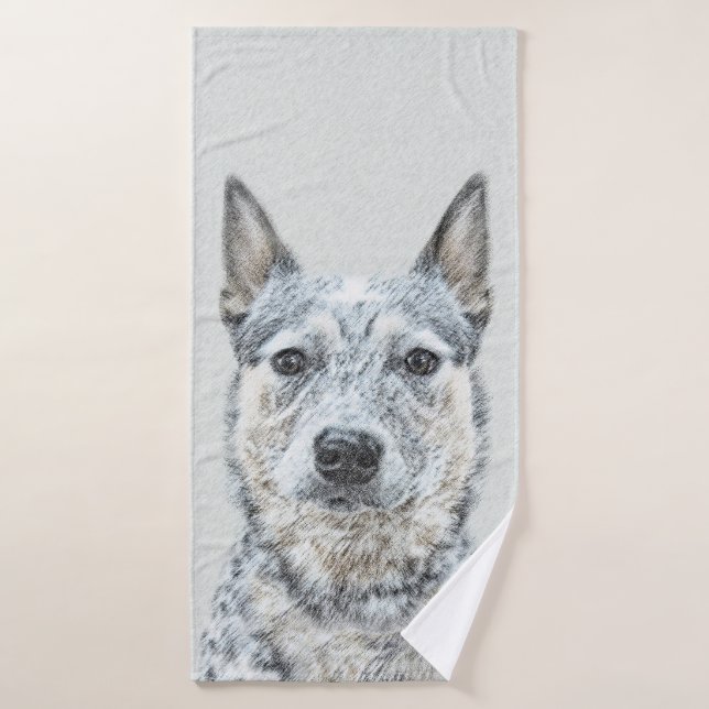 Perro de ganado australiano - Arte de perro origin (Toalla de baño)