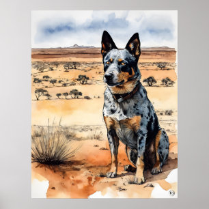 Perro de ganado australiano - Impresión de arte de