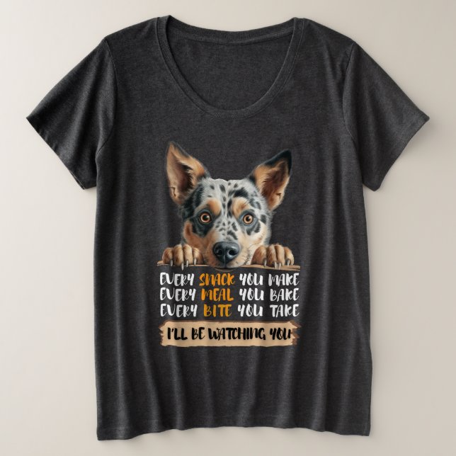 Perro de ganado australiano - Te estaré vigilando (Anverso del diseño)