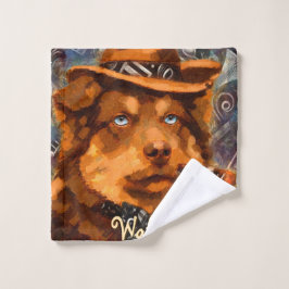 Perro de gangster guapo con ojos azules personaliz