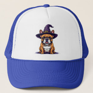 Perro de Halloween con sombrero de bruja