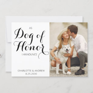 Perro de honor recién casado Invitación Boda