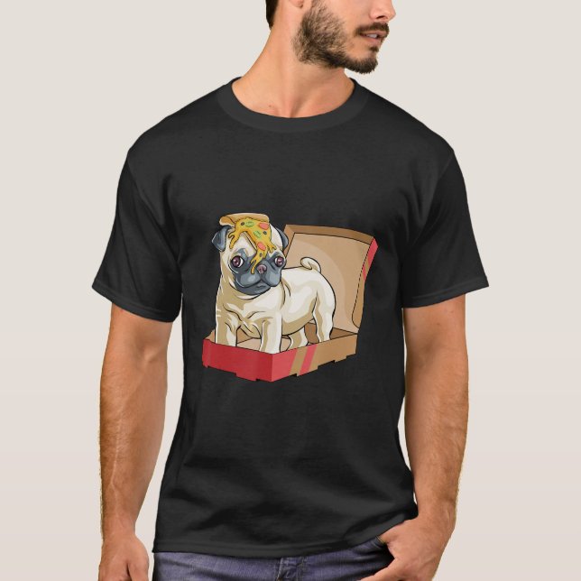 Perro de la camiseta de Pug Cachorro Gracioso Rega (Anverso)