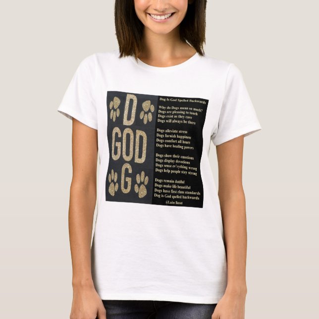 Perro de la camiseta es poema arrojado por Dios ha (Anverso)