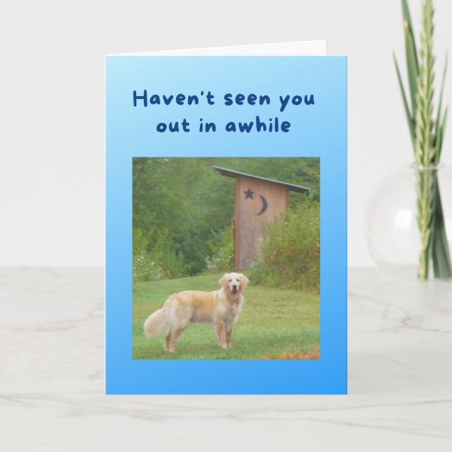Perro de la tarjeta Funny Get Well en frente de Ou (Anverso)