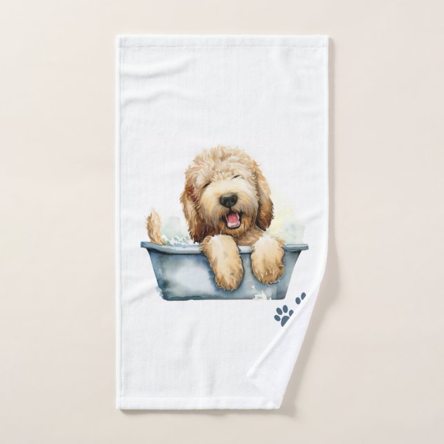 Perro de Labradoodle (Toalla de mano)
