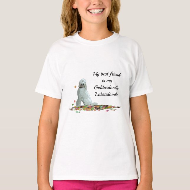 Perro de Labradoodle En La Camiseta De Los Niños (Anverso)