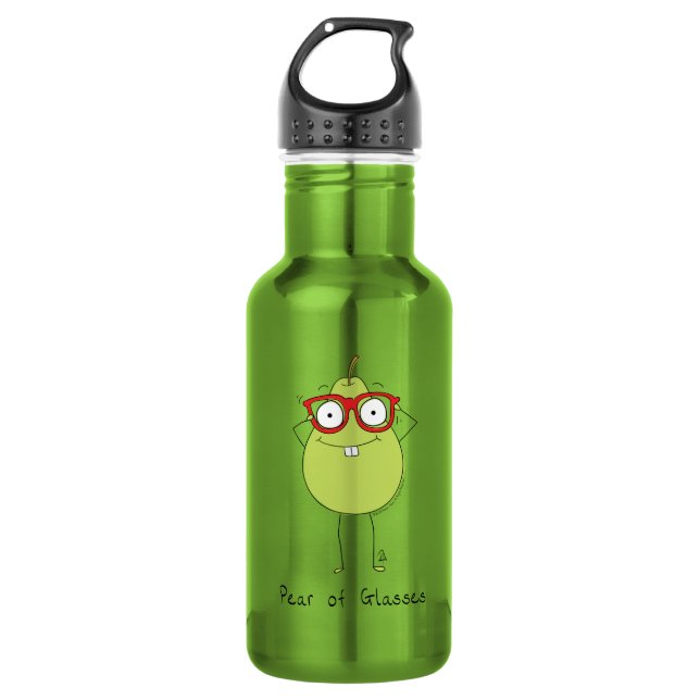 Perro de lentes, botella de agua caliente (Anverso)