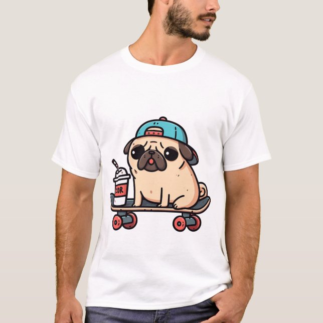 Perro de los hombres de la camiseta graciosa (Anverso)