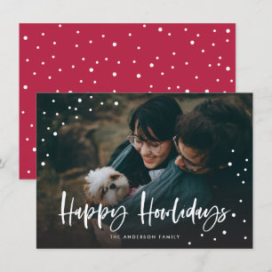 Perro de los puntos de nieve felices de Howlidays