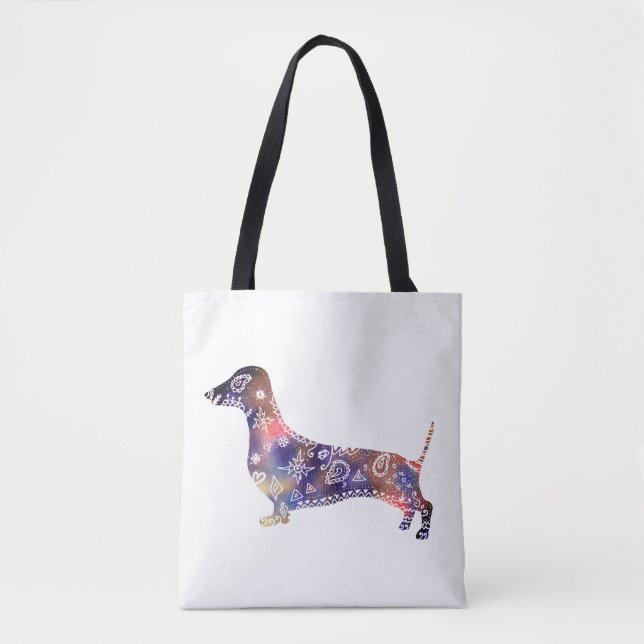 Perro de Mandala, bolsa de tocador de Dachshund to (Anverso)
