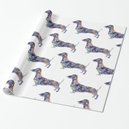 Perro de Mandala, papel de envolver brillante de D