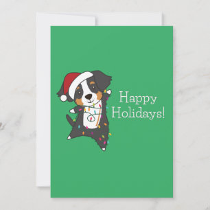 Perro de montaña bernés Feliz Navidad