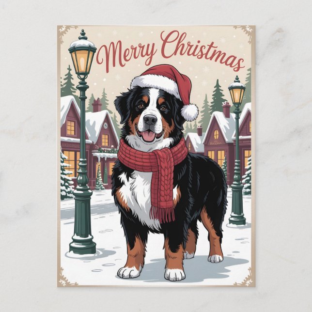 perro de montaña bernés Navidad personalizada  (Anverso)