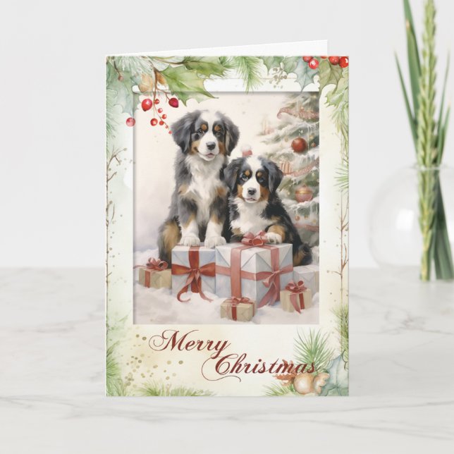 Perro de montaña bernés victoriano de Navidad (Anverso)