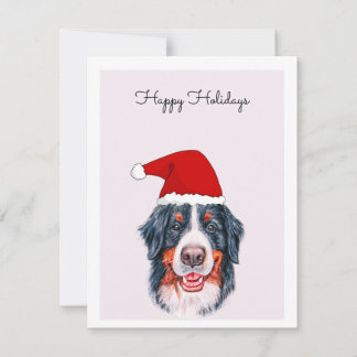 Perro de montaña de Bernese con tarjeta de Sombrer